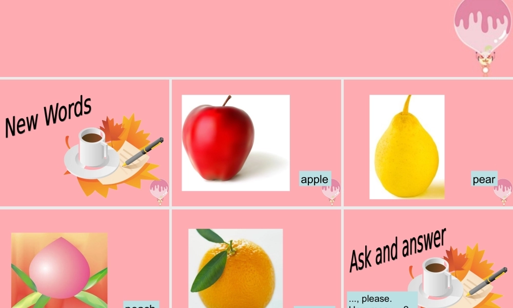 一年级英语上册 Unit 8 Apples please课件3 牛津上海版-牛津上海版小学一年级上册英语课件