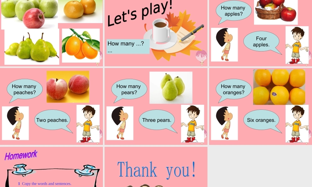 一年级英语上册 Unit 8 Apples please课件3 牛津上海版-牛津上海版小学一年级上册英语课件