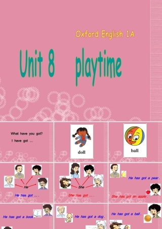 一年级英语上册 Unit 8（10）课件 沪教牛津版