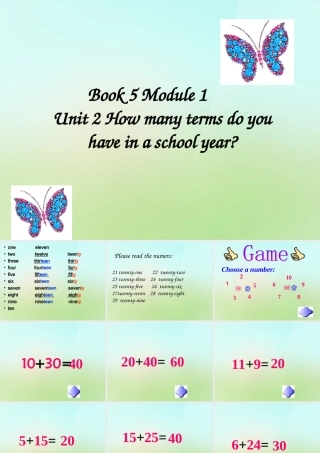 五年级英语上册《Module 1 Unit 2 How Many Terms Do You Have in a School Year》课件2 广州版广州版小学五年级上册英语课件