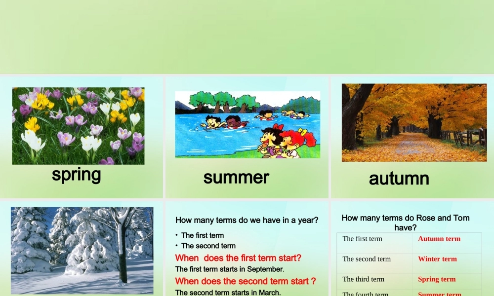 五年级英语上册《Module 1 Unit 2 How Many Terms Do You Have in a School Year》课件3 广州版广州版小学五年级上册英语课件