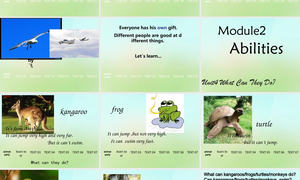 五年级英语上册《Module 2 Unit 4 What Can They Do》课件1 广州版广州版小学五年级上册英语课件