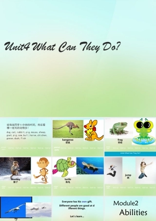 五年级英语上册《Module 2 Unit 4 What Can They Do》课件1 广州版广州版小学五年级上册英语课件