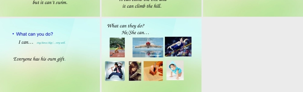 五年级英语上册《Module 2 Unit 4 What Can They Do》课件2 广州版广州版小学五年级上册英语课件