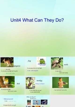 五年级英语上册《Module 2 Unit 4 What Can They Do》课件2 广州版广州版小学五年级上册英语课件