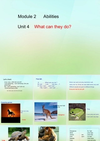 五年级英语上册《Module 2 Unit 4 What Can They Do》课件3 广州版广州版小学五年级上册英语课件