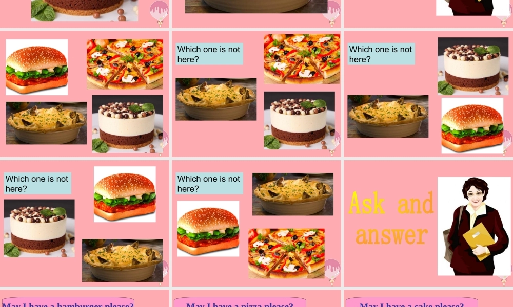 一年级英语上册 Unit 9 May I have a pie课件2 牛津上海版-牛津上海版小学一年级上册英语课件