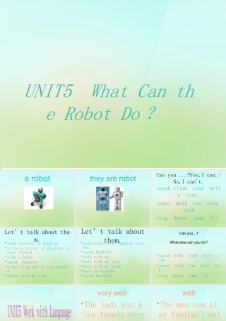 五年级英语上册《Module 2 Unit 5 What Can the Robot Do》课件1 广州版广州版小学五年级上册英语课件