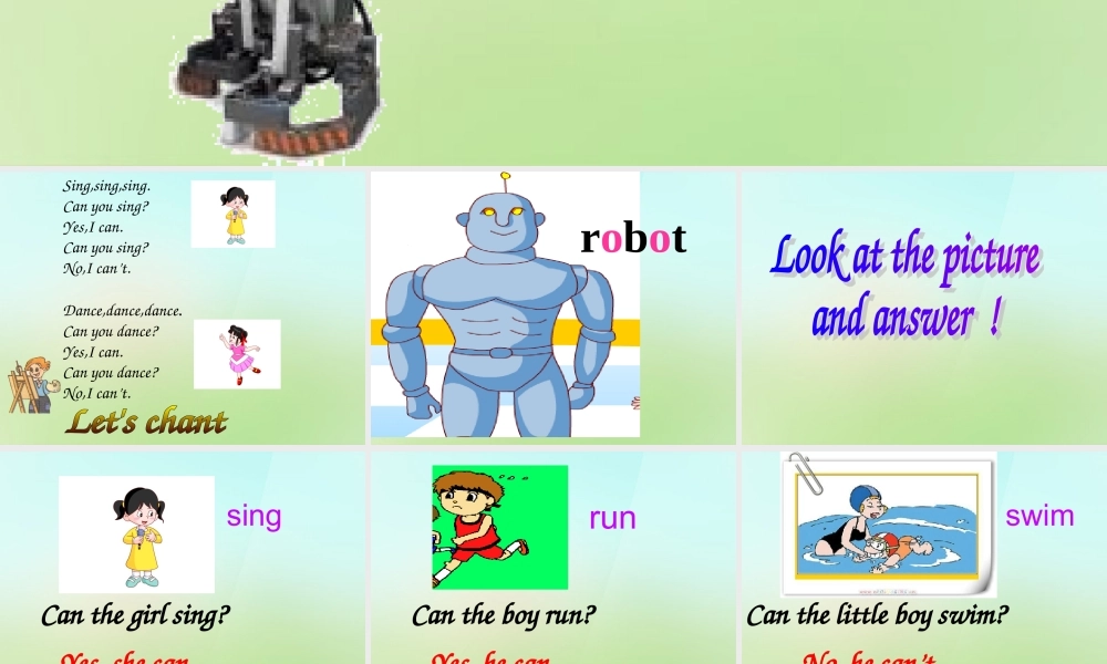 五年级英语上册《Module 2 Unit 5 What Can the Robot Do》课件2 广州版广州版小学五年级上册英语课件