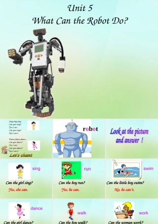 五年级英语上册《Module 2 Unit 5 What Can the Robot Do》课件2 广州版广州版小学五年级上册英语课件