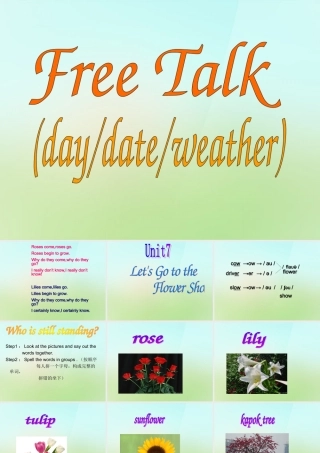 五年级英语上册《Module 3 Unit 7 Let’s Go to the Flower Show》课件2 广州版广州版小学五年级上册英语课件