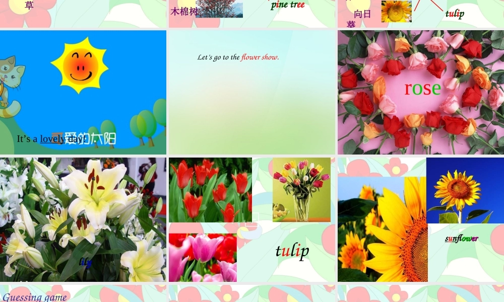 五年级英语上册《Module 3 Unit 7 Let’s Go to the Flower Show》课件3 广州版广州版小学五年级上册英语课件