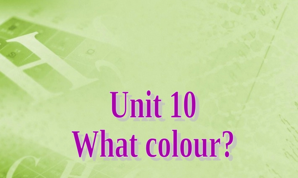 一年级英语上册 Unit 10(7)课件 苏教牛津版