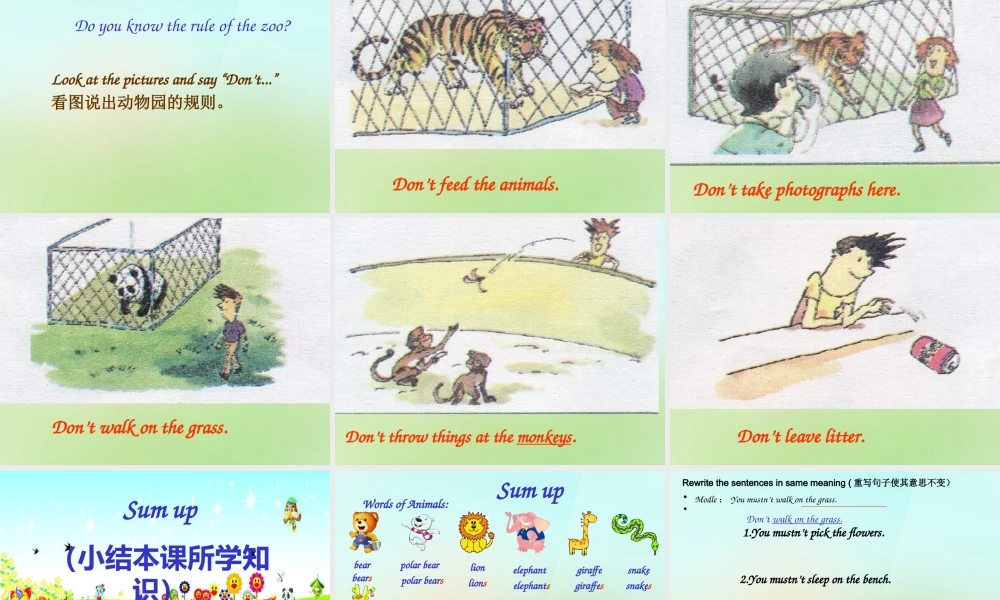 五年级英语上册《Module 5 Unit 13 They Are Going to the Zoo》课件1 广州版广州版小学五年级上册英语课件