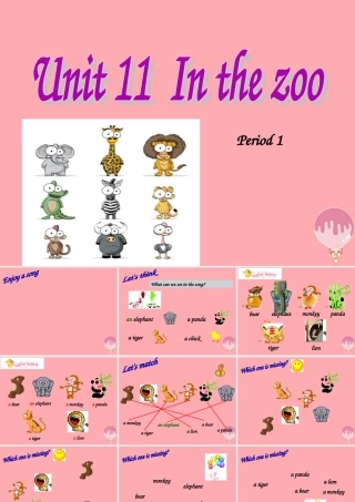 一年级英语上册 Unit 11 In the zoo课件1 牛津上海版-牛津上海版小学一年级上册英语课件