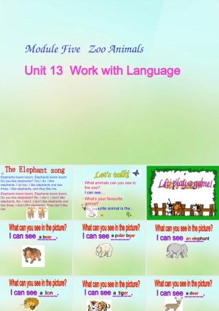 五年级英语上册《Module 5 Unit 13 They Are Going to the Zoo》课件2 广州版广州版小学五年级上册英语课件