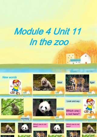 一年级英语上册 Unit 11 In the zoo课件2 牛津上海版-牛津上海版小学一年级上册英语课件