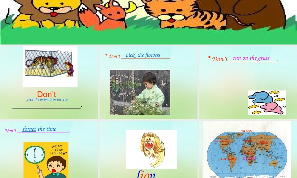 五年级英语上册《Module 5 Unit 14 They Are Visiting the Zoo》课件1 广州版广州版小学五年级上册英语课件