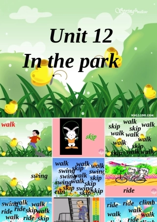 一年级英语上册 Unit 12 In the park课件1 牛津上海版-牛津上海版小学一年级上册英语课件