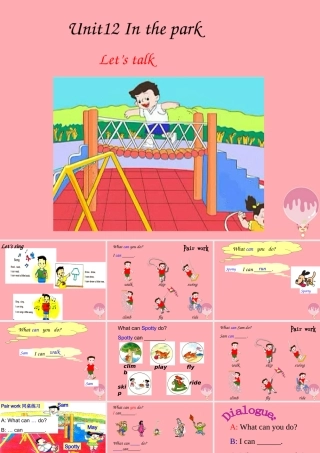 一年级英语上册 Unit 12 In the park课件2 牛津上海版-牛津上海版小学一年级上册英语课件