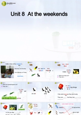 五年级英语下册 Unit8 At the weekends课件 苏教牛津版