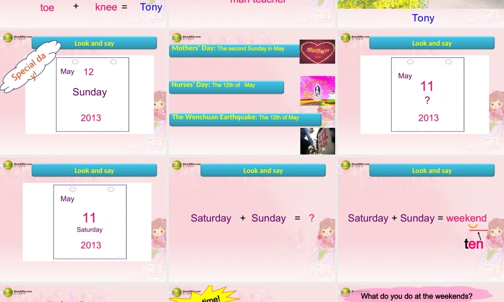 五年级英语下册 Unit8 At the weekends课件（1） 苏教牛津版