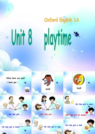 一年级英语上册 Unit8(9)课件 沪教牛津版