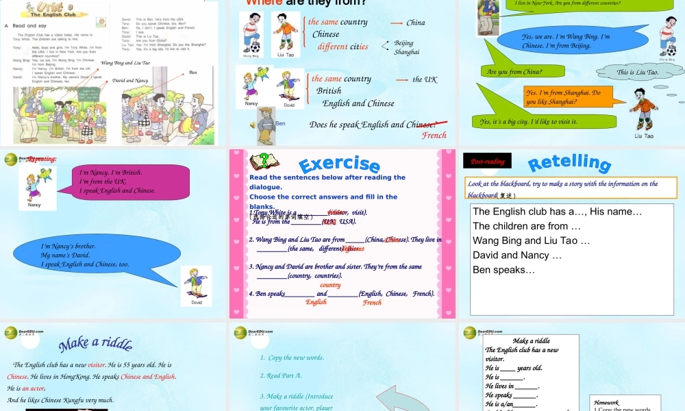 五年级英语下册 Unit9 The English Club课件（2） 苏教牛津版