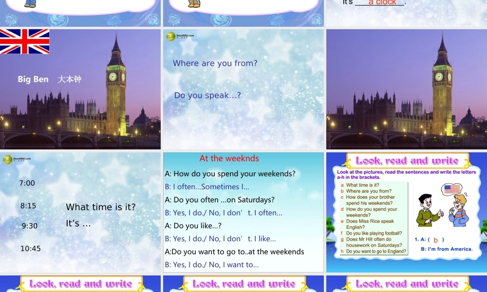 五年级英语下册 Unit10 Review and check课件 苏教牛津版