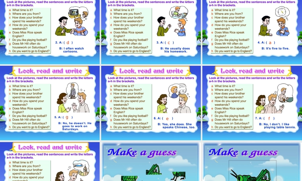 五年级英语下册 Unit10 Review and check课件 苏教牛津版