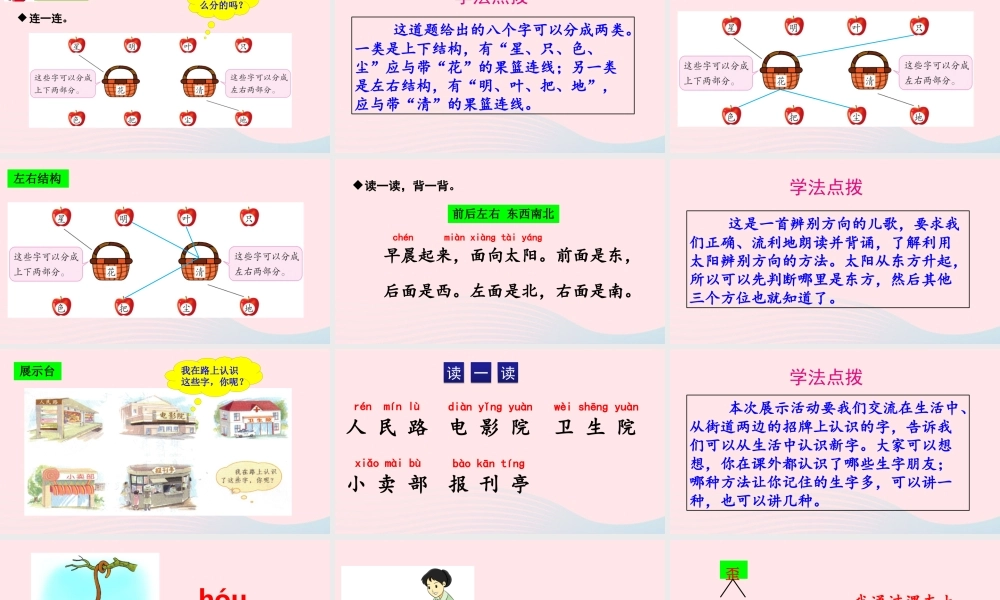 一年级语文上册 课文 2 语文园地六教学课件 新人教版-新人教版小学一年级上册语文课件