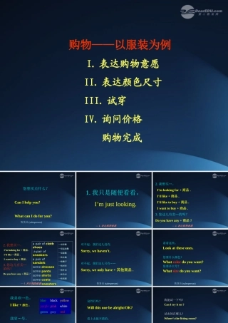 小升初英语知识点专项复习 专题六 交际用语 购物课件