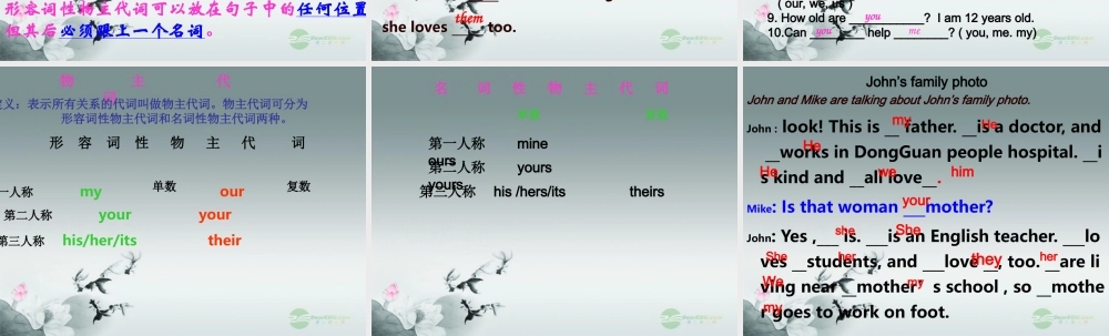 小升初英语知识点专项复习专题二 词类 代词课件