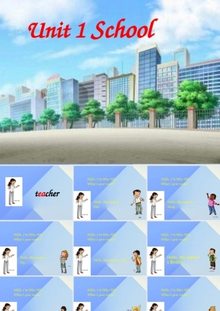 一年级英语上册《Unit 1 School》课件 人教新起点-人教新起点小学一年级上册英语课件