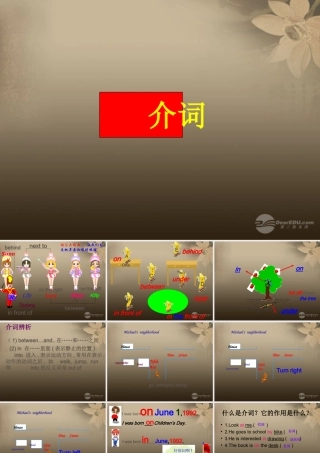 小升初英语知识点专项复习专题二 词类 介词课件