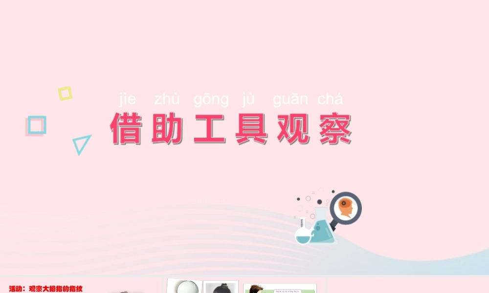 一年级科学上册 第6课《借助工具观察》课件（1） 苏教版-苏教版小学一年级上册自然科学课件