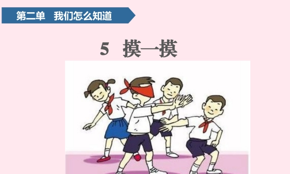 一年级科学上册 第二单元 我们怎么知道 5 摸一摸课件 青岛版五四制-青岛版小学一年级上册自然科学课件