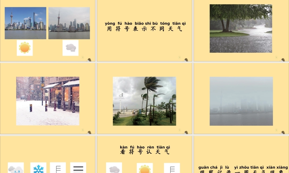一年级科学上册 第三单元 认识天气 1 多样的天气课件（新版）湘科版-人教版小学一年级上册自然科学课件