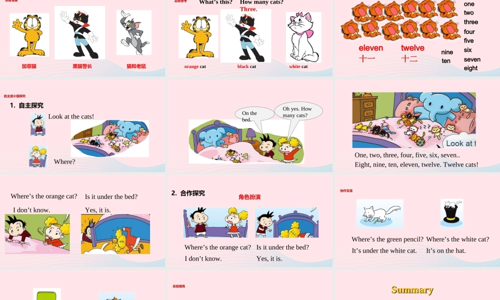 一年级英语下册 Module 3 unit 1 where's the orange cat课件2 外研版（一起）-外研版小学一年级下册英语课件