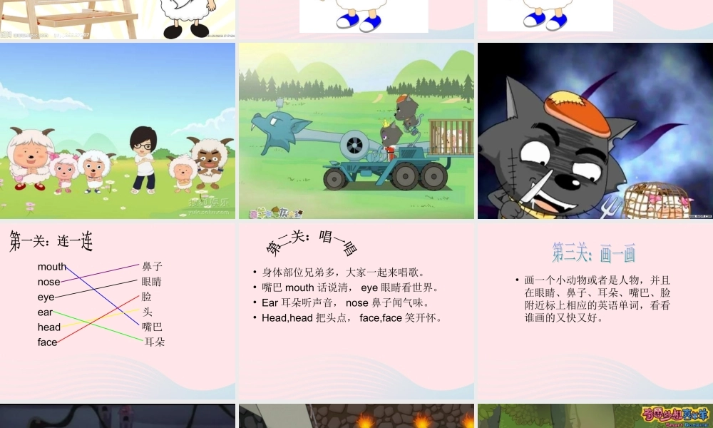 一年级英语下册 Module 4 Unit 1 This is my head课件1 外研版（一起）-外研版小学一年级下册英语课件