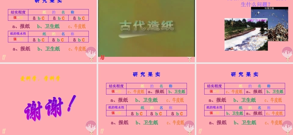 一年级科学上册 第四单元 第2课 纸课件 湘科版-人教版小学一年级上册自然科学课件