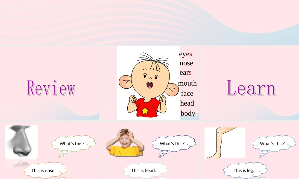 一年级英语下册 Module 4 unit 2 these are your eyes课件 外研版（一起）-外研版小学一年级下册英语课件