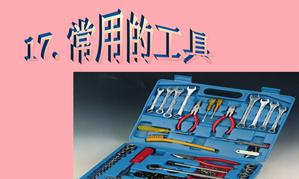 一年级科学上册 第五单元 第2课 其他常见工具课件 湘科版-人教版小学一年级上册自然科学课件