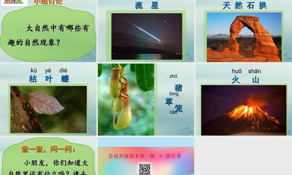 一年级科学上册 第一单元 认识大自然 1 走进大自然课件3 （新版）粤教版-（新版）粤教版小学一年级上册自然科学课件