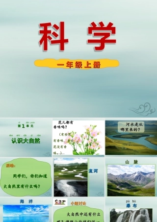 一年级科学上册 第一单元 认识大自然 1 走进大自然课件3 （新版）粤教版-（新版）粤教版小学一年级上册自然科学课件