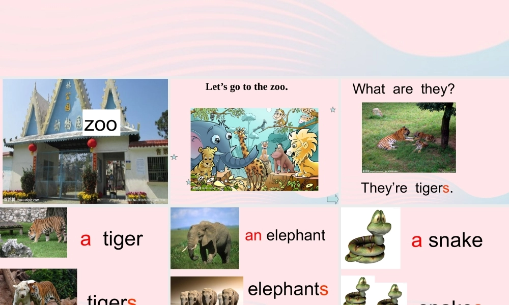 一年级英语下册 Module 6 unit 1 These snakes are short课件2 外研版（一起）-外研版小学一年级下册英语课件