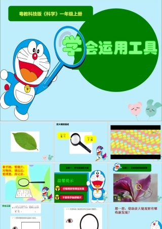 一年级科学上册 第一单元 认识大自然 4 学会运用工具课件2 （新版）粤教版-（新版）粤教版小学一年级上册自然科学课件
