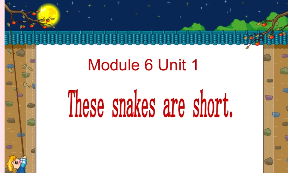 一年级英语下册 Module 6 unit 1 These snakes are short课件4 外研版（一起）-外研版小学一年级下册英语课件