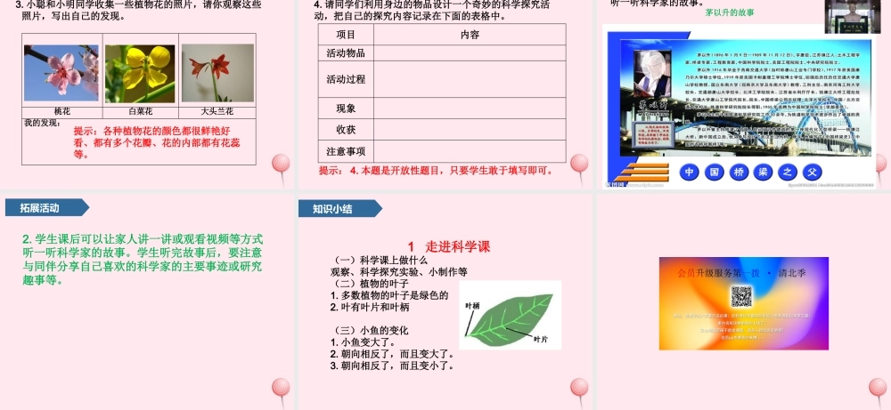 一年级科学上册 第一单元 我们一起学科学 1 走进科学课课件 青岛版五四制-青岛版小学一年级上册自然科学课件