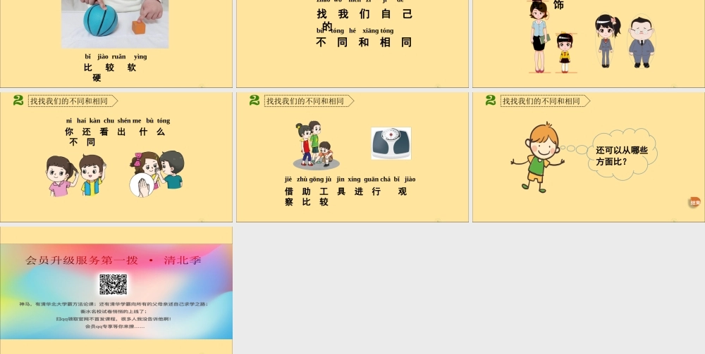 一年级科学上册 第一单元 走进科学 2 找物体的相同和不同教学课件（新版）湘科版-人教版小学一年级上册自然科学课件